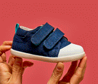 GIF flexing Ten Little First Walkers - Navy Blue. Available at www.tenlittle.com