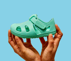 GIF flexing Ten Little Splash Sandals 2 - Aqua Mint. Available at www.tenlittle.com