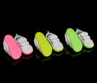 GIF of top and neon outsole view of Ten Little Everyday Original - Neon Glow - Assorted Colors. Available at www.tenlittle.com