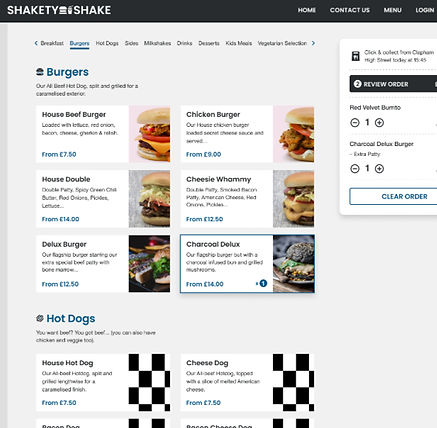 LineTen interface with restaurant search and filter options for QSR online ordering.