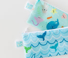Bumkins Small Reusable Snack Bag 2 pack in Ocean Life & Whale Tail