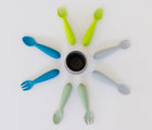 ezpz Mini Utensils set of 2 assorted colors. Available at www.tenlittle.com