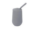Ezpz Happy Cup & Straw in Gray - Available at www.tenlittle.com