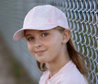 Girl wearing Jan & Jul Baseball Cap - Pink Tie Dye. Available at www.tenlittle.com