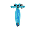 Top view of Micro Kickboard Maxi Deluxe Foldable LED Scooter - Bright Blue. Available at www.tenlittle.com