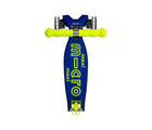 Top view of Micro Kickboard Maxi Deluxe Foldable LED Scooter - Neon Canary Yellow. Available at www.tenlittle.com