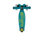 Top view of Micro Kickboard Maxi Deluxe Foldable LED Scooter - Petrol Green. Available at www.tenlittle.com