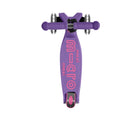 Top view of Micro Kickboard Maxi Deluxe Foldable LED Scooter - Purple. Available at www.tenlittle.com