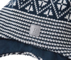 Close up of Merino Wool Hat - Kuuru - Navy. Available at www.tenlittle.com
