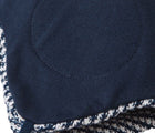Windproof ear piece of Merino Wool Hat - Kuuru - Navy. Available at www.tenlittle.com