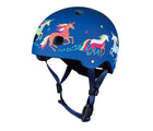 Front and side view of Micro Kickboard Micro Helmet - Unicorn. Available at www.tenlittle.com