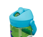 Close up lid of CamelBak Water Bottle - 14oz - Dino. Available at www.tenlittle.com