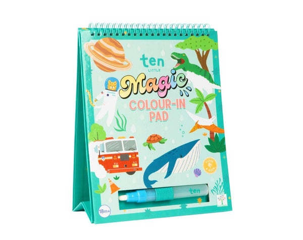 Floss & Rock Magic Water Reusable Color-in Pad - Spot the Cheetah. Available from www.tenlittle.com