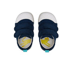 Top view of Ten Little First Walkers - Navy Blue. Available at www.tenlittle.com