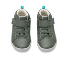 Top view of Ten Little Mid Top Sneakers - Khaki Green. Available at www.tenlittle.com