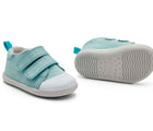 Front and bottom of shoe view of Ten Little First Walkers - Ocean Blue. Available at www.tenlittle.com
