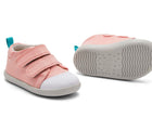 Front and bottom of shoe view of Ten Little First Walkers - Rose Pink. Available at www.tenlittle.com