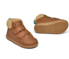 Side and outsole view of Ten Little Furry High Top - Chestnut Brown. Available at www.tenlittle.com