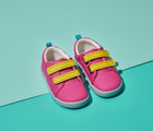 Limited Edition Everyday Original x2 in Pink and Yellow toddler kid shoes. APMA approved. Available at www.tenlittle.com