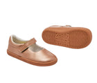Front and bottom of shoe view of Ten Little Mary Janes - Rose Gold. Available at www.tenlittle.com