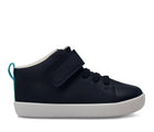 Side view of Ten Little Velvet Mid Top Sneakers - Matte Black. Available at www.tenlittle.com