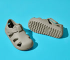 Top and bottom of shoe view of Ten Little Splash Sandals 2 - Pebble Gray. Available at www.tenlittle.com