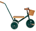 Banwood Trike in green with push handle. Available from tenlittle.com