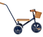 Banwood Trike in navy blue with push handle. Available from tenlittle.com