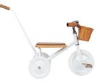 Banwood Trike in white with push handle. Available from tenlittle.com