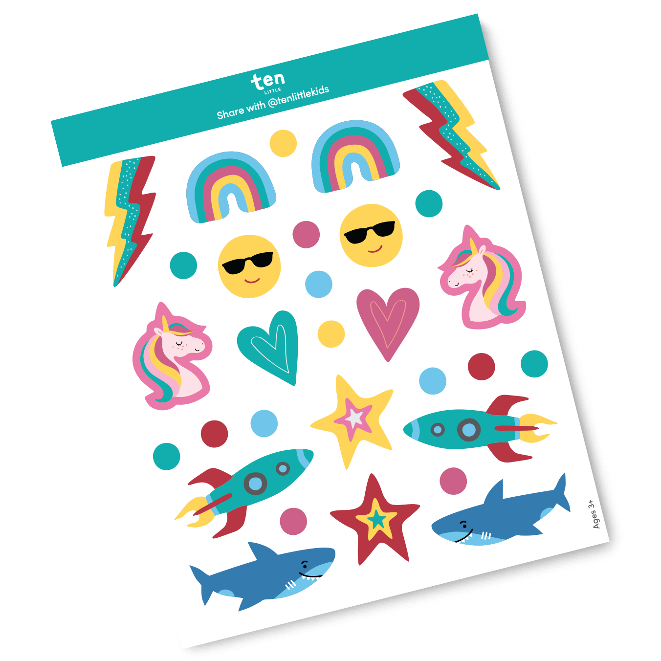 Free pack of stickers to decorate your child's shoes