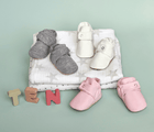 Top view of Ten Little Everyday Baby Booties - Assorted Colors. Available at www.tenlittle.com