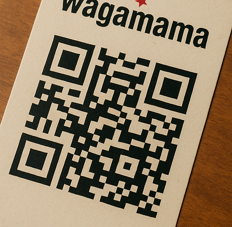 Printed QR code for LineTen’s Pay on Phone feature, allowing customers to scan and complete contactless payments via mobile.