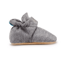 Side view of Ten Little Everyday Baby Booties - Heather Gray. Available at www.tenlittle.com