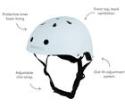 Banwood Classic Helmet White with features - Available at www.tenlittle.com