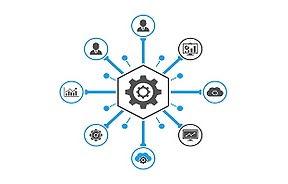 Visual diagram representing LineTen’s cloud integration ecosystem powered by Google Cloud.