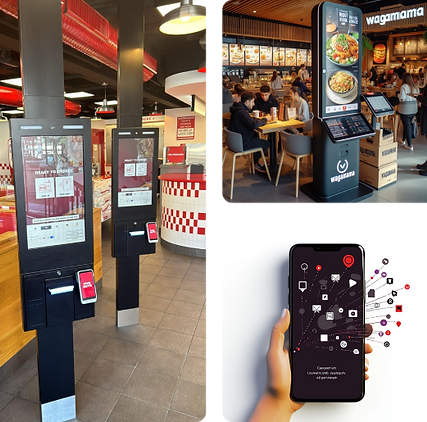 Retail environment showcasing LineTen’s in-store setup with product displays and customer-facing interfaces.