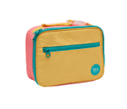 Front view of Ten Little Insulated Recycled Lunch Box - Pink & Yellow. Available at www.tenlittle.com
