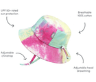 Features of Ten Little Cotton Bucket Hat Tie Dye - Available at www.tenlittle.com