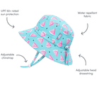 Features of Jan & Jul AquaDry Bucket Hat - Watermelon. Available at www.tenlittle.com