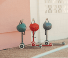 Banwood Scooter in Red, green and navy blue with helmet - Available at www.tenlittle.com