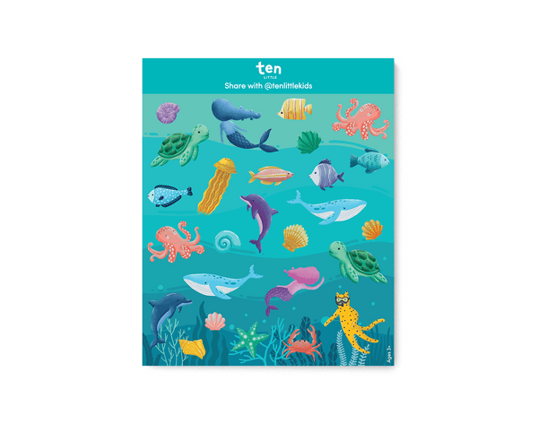 Ten Little Specialty Stickers Under the sea - Available at www.tenllittle.com
